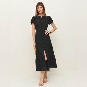 Reformation Zebrina Short-Sleeve Midi Dress